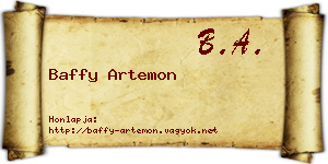 Baffy Artemon névjegykártya